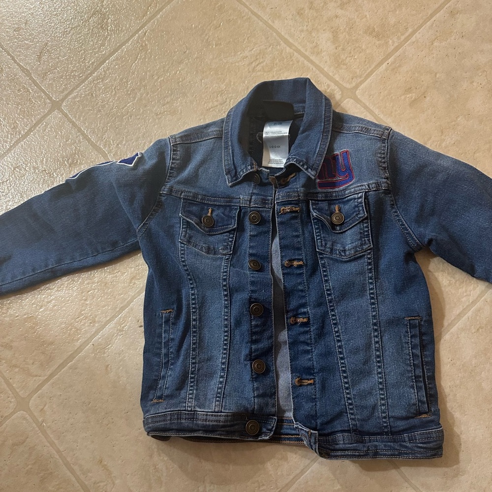 Girls New York Giants Denim Jacket